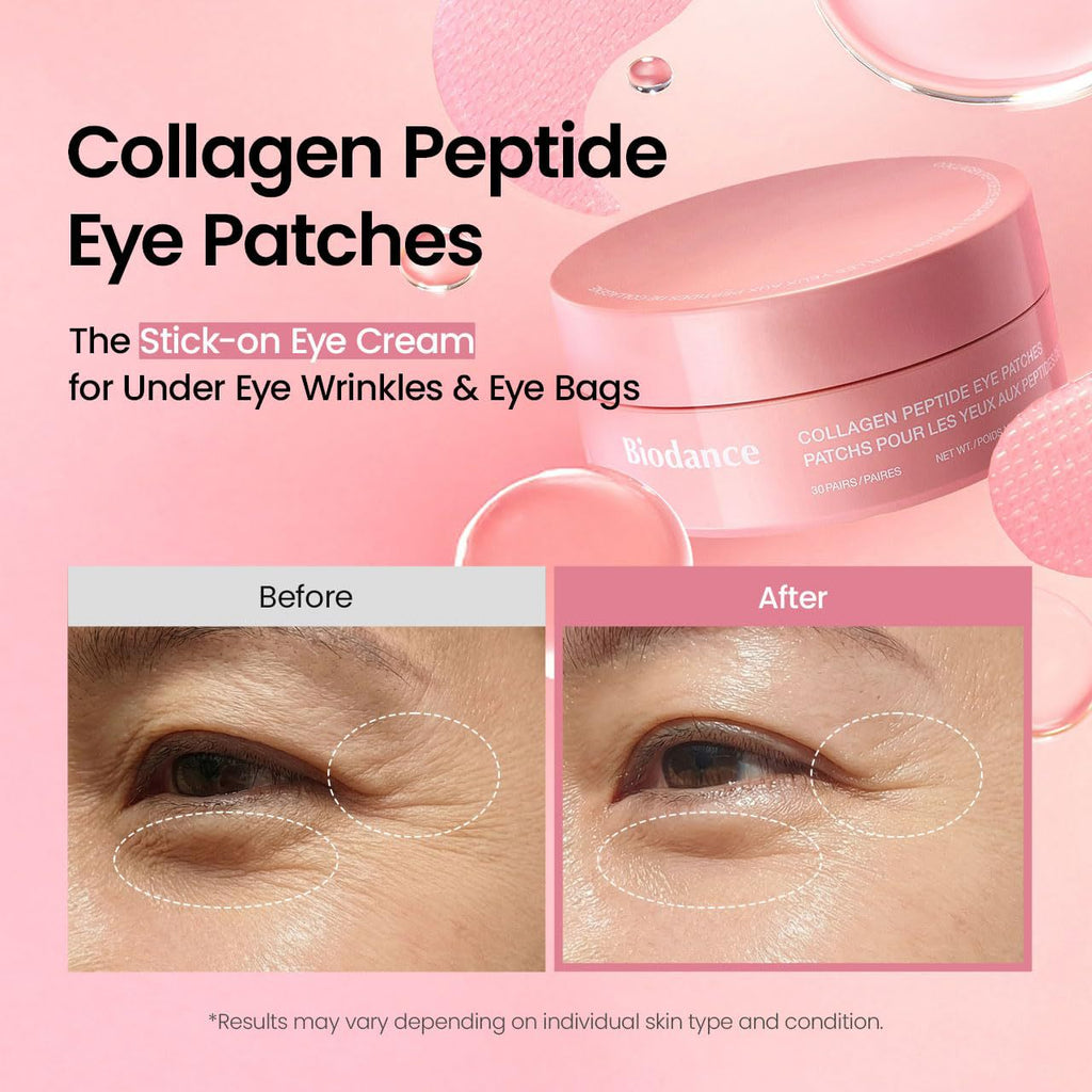 Biodance Caviar PDRN or Collagen peptide eye patches - 60pc